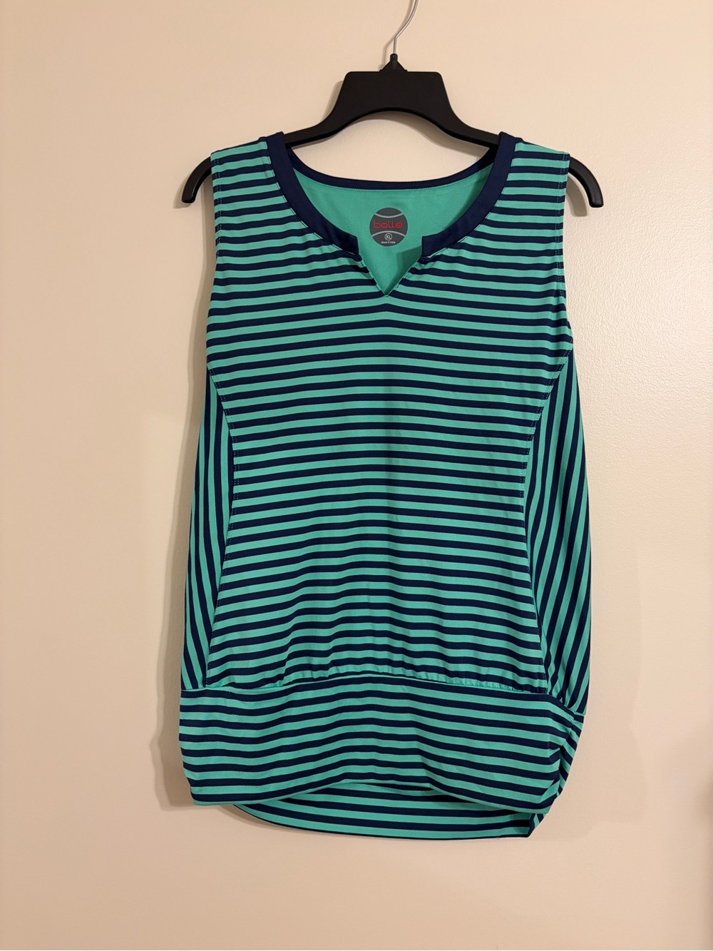 Bollé | Blue-Green Striped Sleeveless Athletic tank Size XL